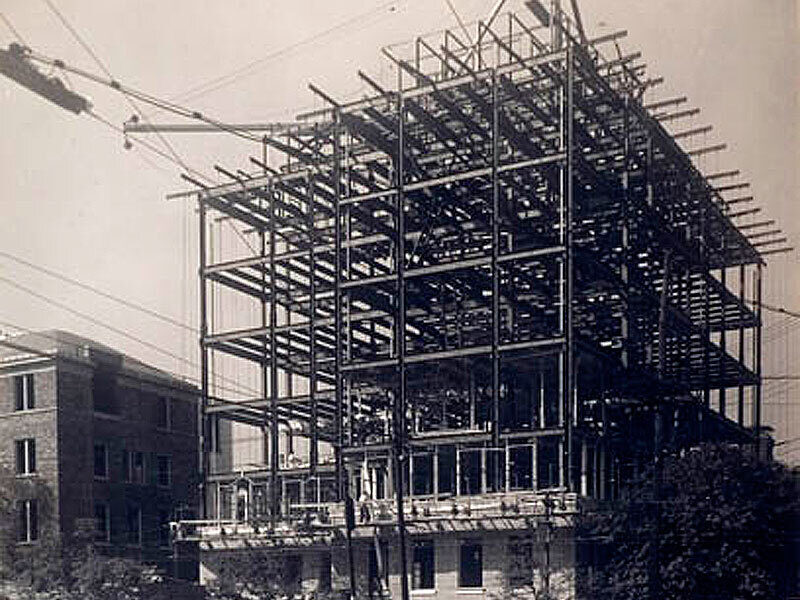 Pathology history building 1921 under construction