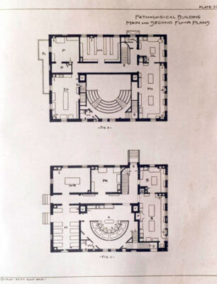 Pathology building floor plan 1886