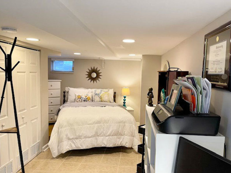 Basement Converted to Guest Bedroom