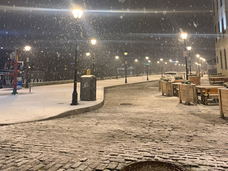 Fells Point snowing - photography by Seena Tabibi