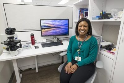 The newly renovated residents' room